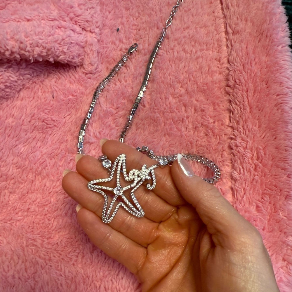 Elegant Silver Starfish Belly Chain